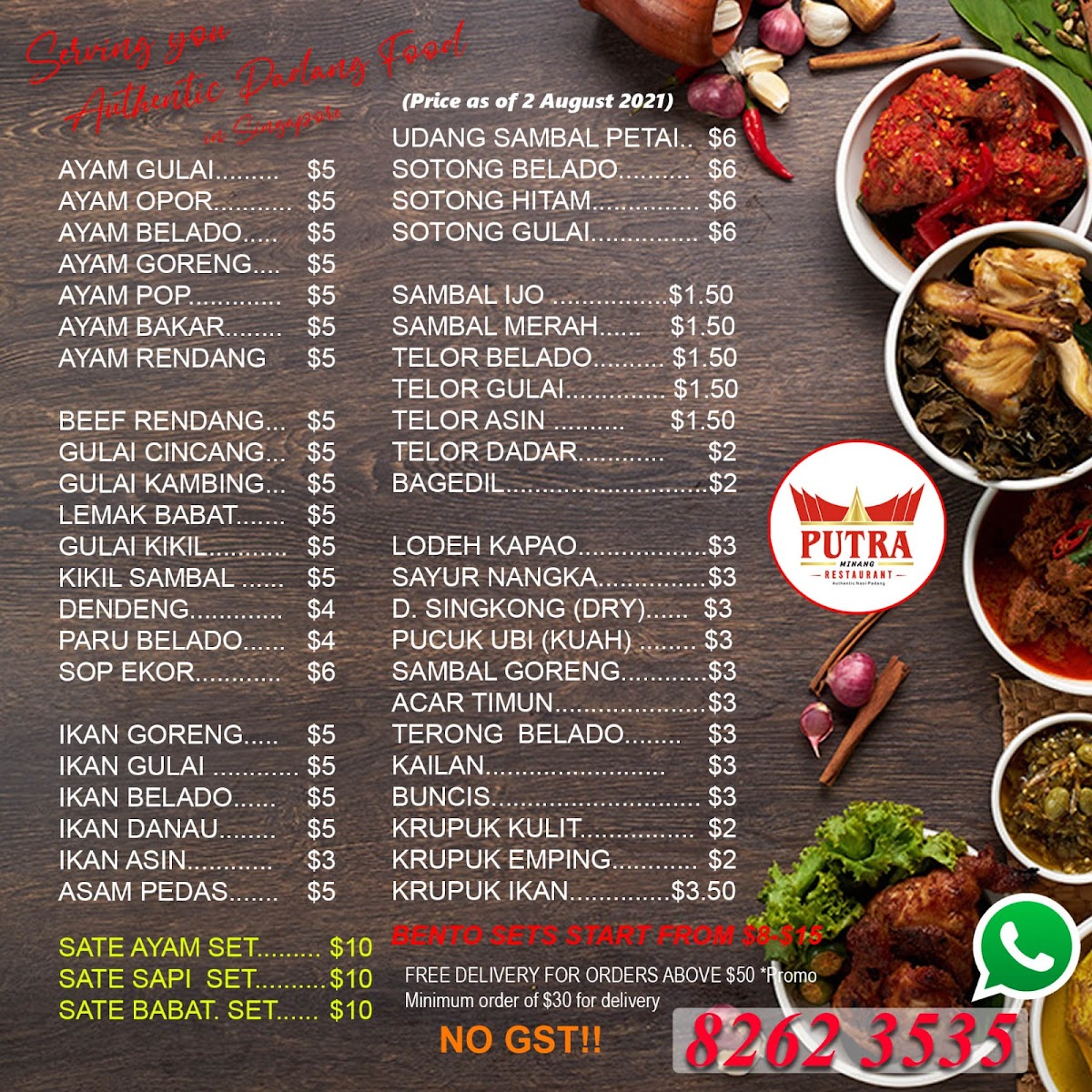 Menu Putra Minang Restaurant Bencoolen-1